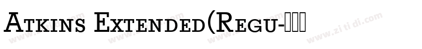 Atkins Extended(Regu字体转换